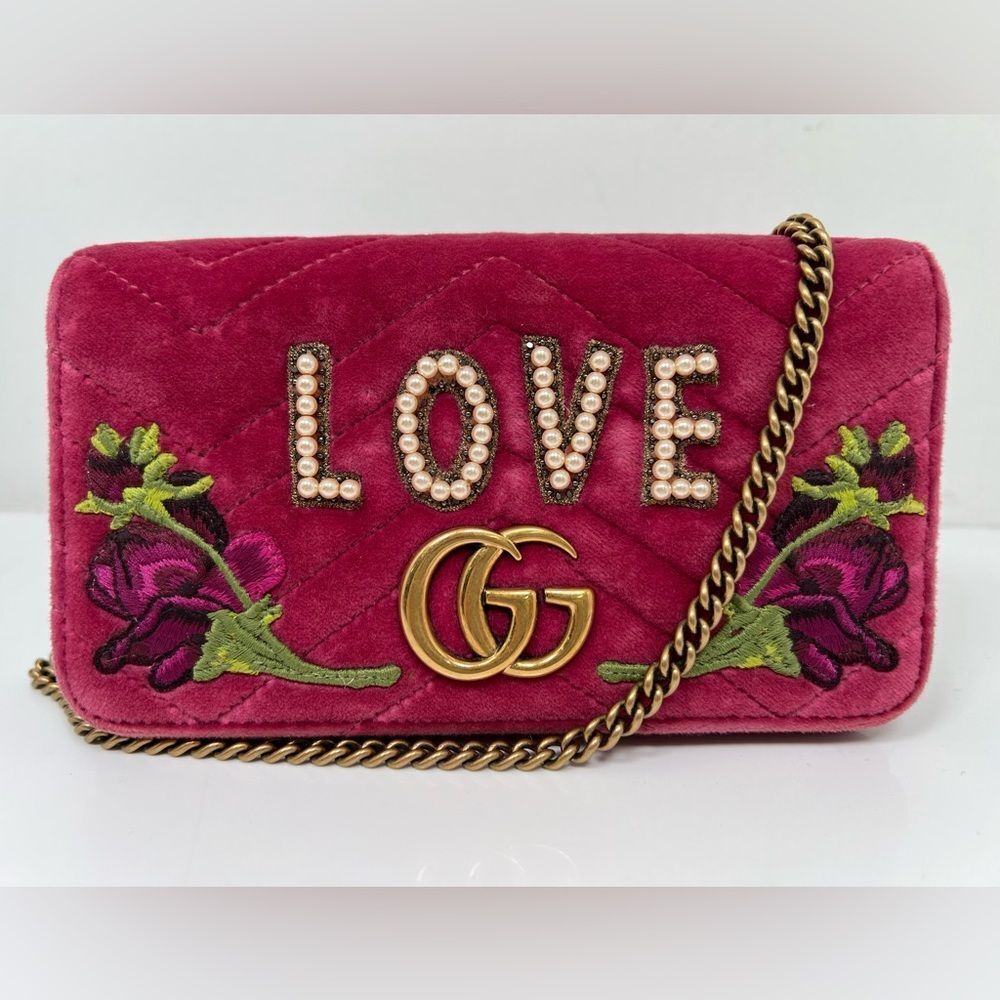 Gucci Love Embroidered Velvet Marmont - Mini - Picture 2 of 13
